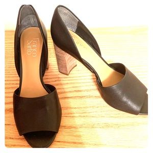 Open Toe Leather Heel